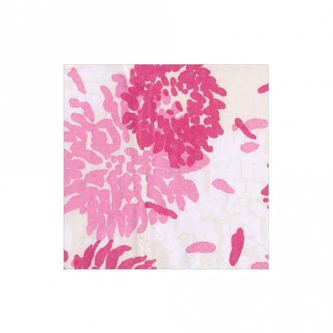 Caspari Chrysanthemum Raspberry Cocktail Napkins