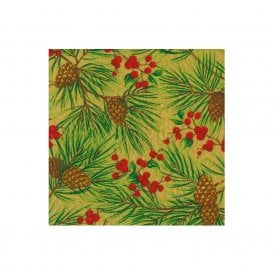 Evergreen & Berries Cocktail Napkins