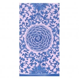 Indigo Garden Blue and Pink Guest Long Napkins