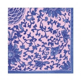 Indigo Garden Blue & Pink Lunch Napkins