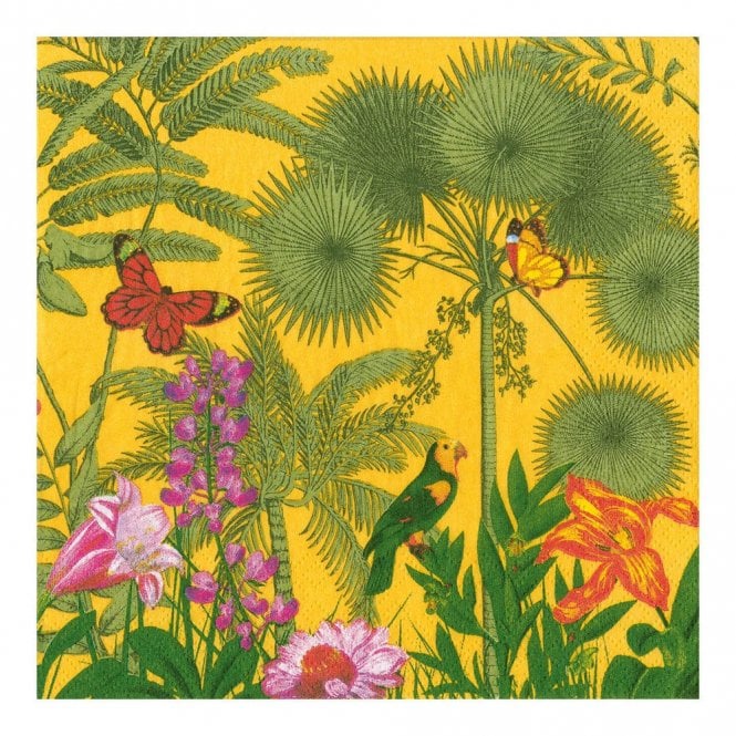 Caspari Paradise Garden Canary Dinner Napkins