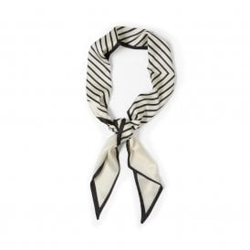 Ava Black Stripe Scarf