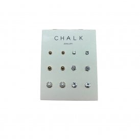 Gold Multi Stud Earrings
