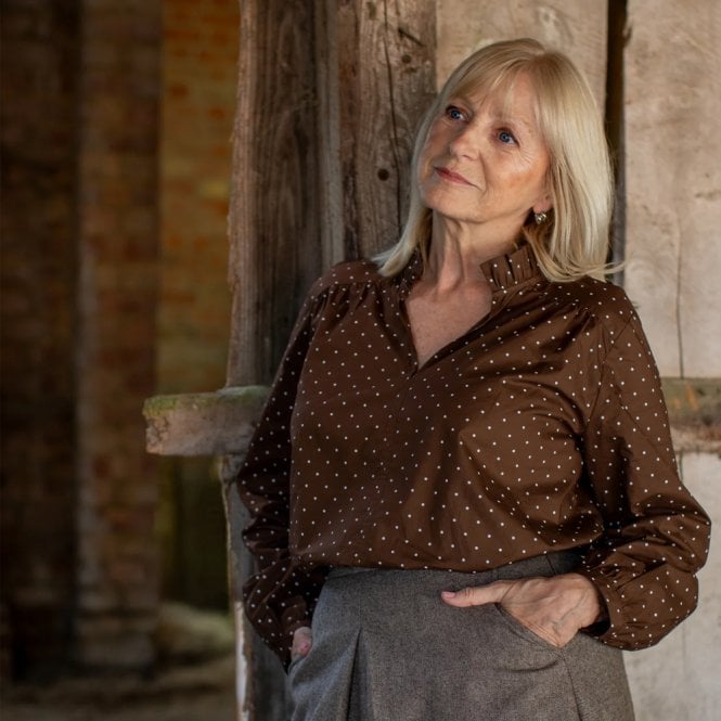 Chalk UK Greta Spot Brown Shirt
