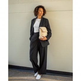 Judith Dark Charcoal Pinstripe Trousers