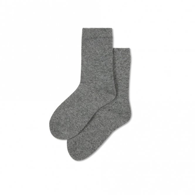 Chalk UK Marl Grey Cosy Cashmere Short Socks