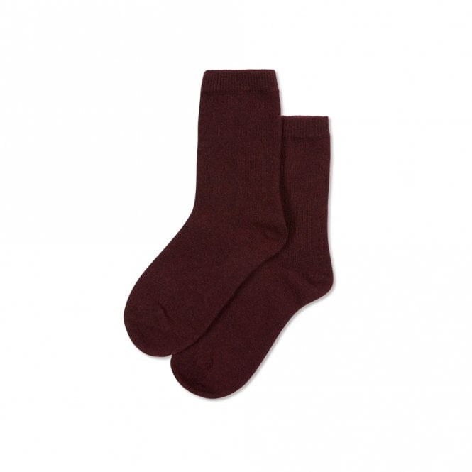 Chalk UK Merlot Cosy Cashmere Short Socks