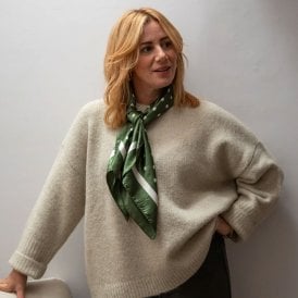 Wren Pine Green Small Spot Scarf
