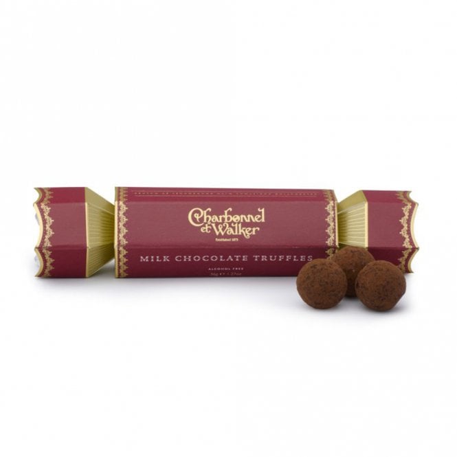 Charbonnel et Walker Milk Chocolate Truffles Red Christmas Cracker