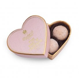 Pink Mini Heart Milk Marc De Champagne Chocolate Truffles