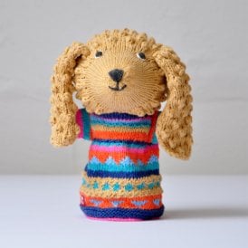 Caramel Poodle Organic Cotton Hand Puppet