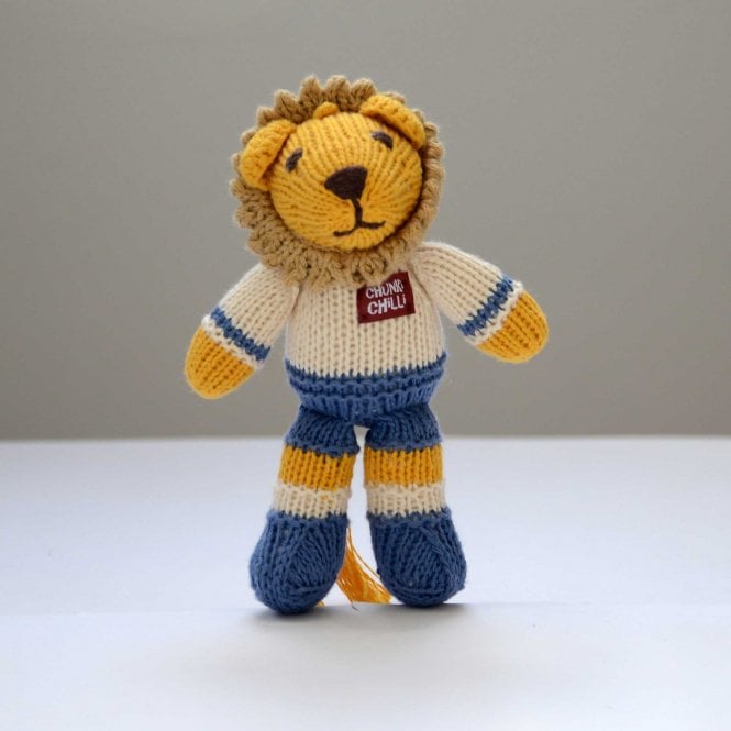 Chunki Chilli Lion in Football Kit Organic Cotton Toddler Soft Toy