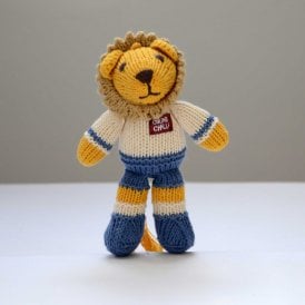 Lion in Football Kit Organic Cotton Toddler Soft Toy