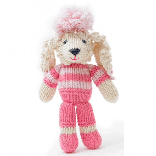 Chunki Chilli Pink Poodle Organic Cotton Toddler Soft Toy