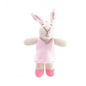 Rabbit in Pink Dress Organic Cotton Toddler Soft Toy