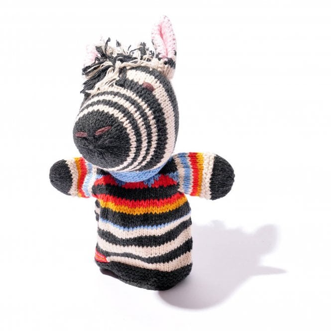 Chunki Chilli Zebra Organic Cotton Hand Puppet