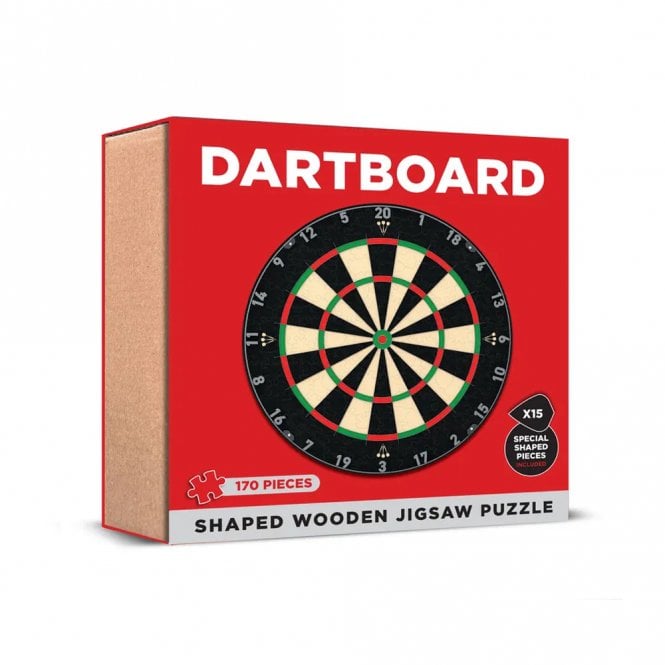 Coach House Partners Dartboard Shaped Wooden Jigsaw Puzzle