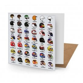 Grand Prix Driver Helmets Card