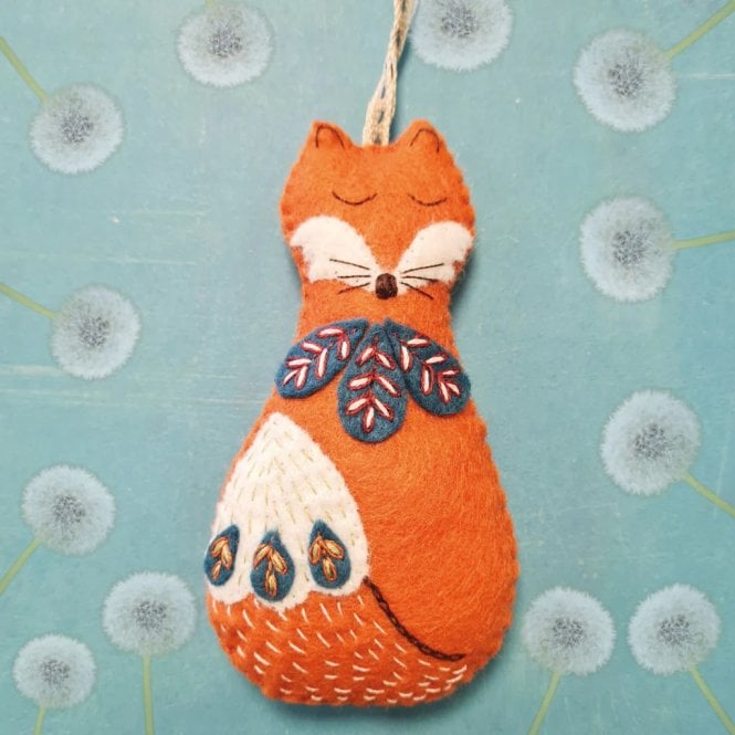 Corinne Lapierre Folk Fox Embroidered Mini Craft Kit