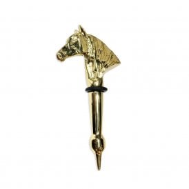 Horse Head Gold Finish Bottle Stopper