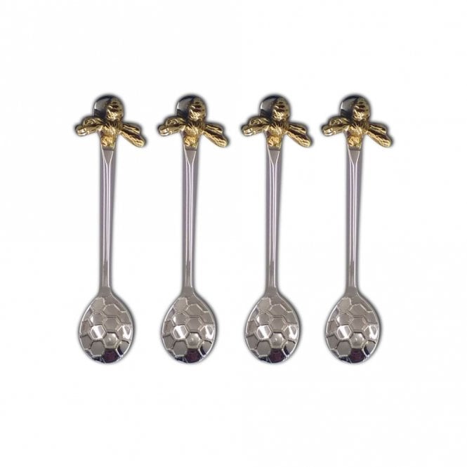 Culinary Concepts Set of 4 Queen Bee Honeycomb Coffee Spoons