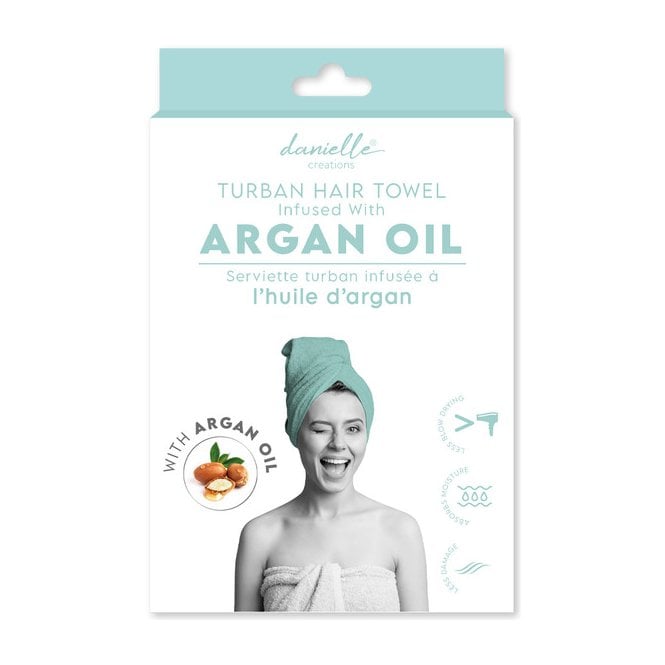 Danielle Creations Argan Oil Infused Turban Hair Towel