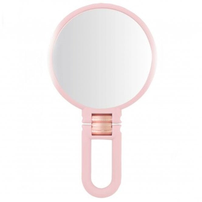 Danielle Creations Blush Pink & Rose Gold Handheld Soft Touch Mirror