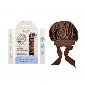 Brown Satin Bonnet 