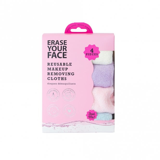 Danielle Creations Erase Your Face 4 Reusable Makeup Removing Cloths - Pastel