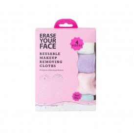 Erase Your Face 4 Reusable Makeup Removing Cloths - Pastel