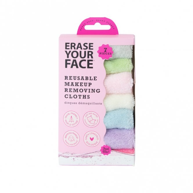 Danielle Creations Erase Your Face 7 Reusable Makeup Removing Cloths - Pastel
