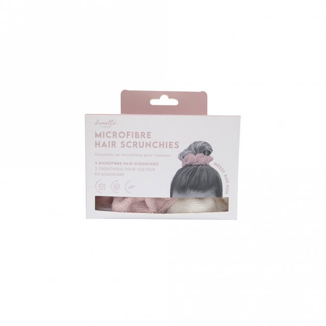Danielle Creations Microfibre Scrunchie Pink & Nude Pack of 2