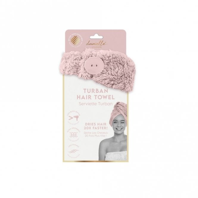 Danielle Creations Pink Turban Hair Towel