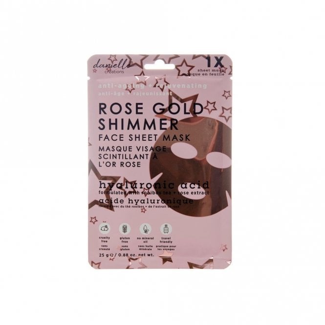 Danielle Creations Rose Gold Shimmer Face Sheet Mask