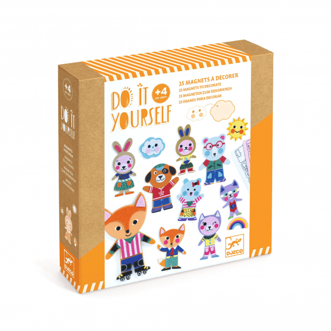 Djeco Do It Yourself - Funky Family 15 Magnets to Decorate