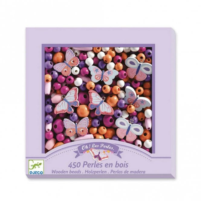 Djeco Little Butterflies Wooden Beads
