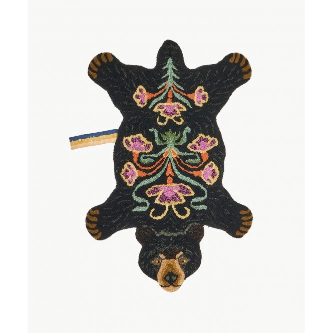 Doing Goods Blooming Black Bear Rug Small