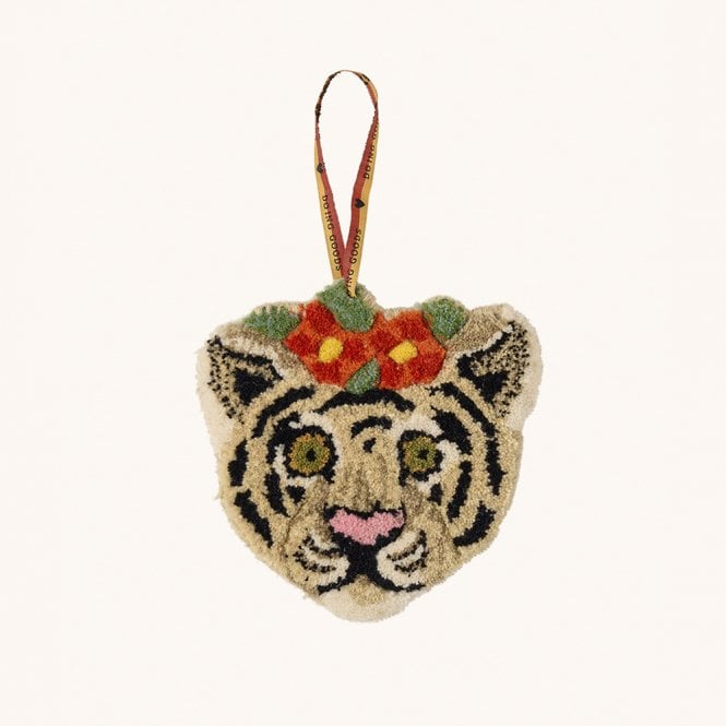Doing Goods Floral White Tiger Gift Hanger