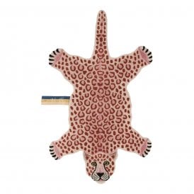 Pinky Leopard Wool Rug Large