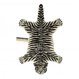 Snowy Tiger Wool Rug Large