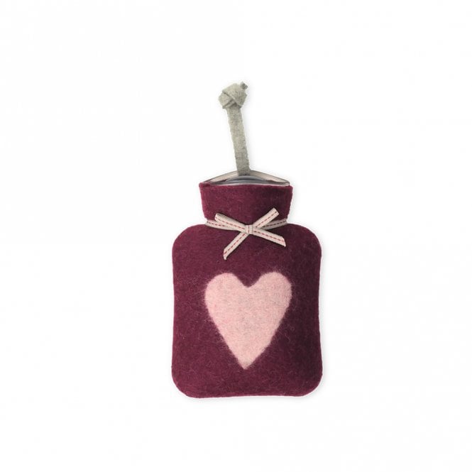 Dorothee Lehnen Bordeaux Heart Mini Hot Water Bottle