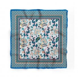 Blue Pattern Cotton Scarf
