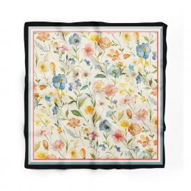 Spring Flowers Satin Scarf