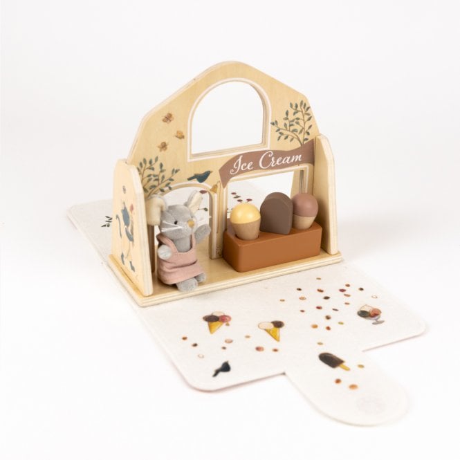 Egmont Felt Ice Cream Shop with Agathe Mouse Miniature