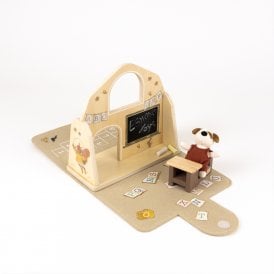 Felt School with Eddie Dog Miniature