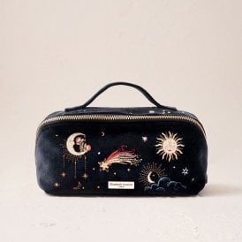 Aurora Lights Open Flat Makeup Bag - Charcoal