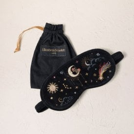 Aurora Lights Velvet Eye Mask - Charcoal