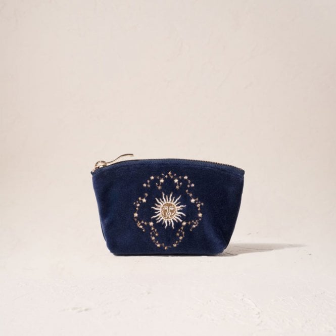 Elizabeth Scarlett Celestial Sun & Moon Coin Purse - Navy