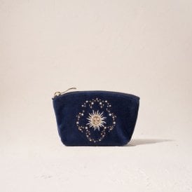 Celestial Sun & Moon Coin Purse - Navy