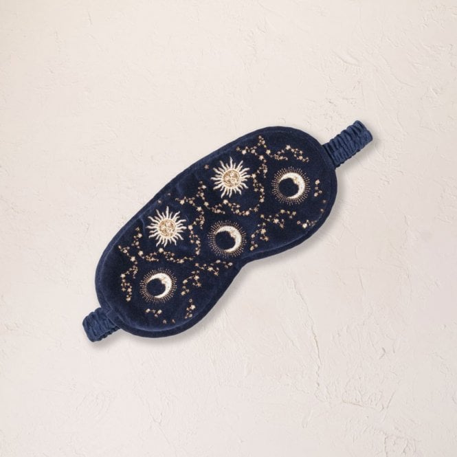 Elizabeth Scarlett Celstial Sun & Moon Eye mask - Navy